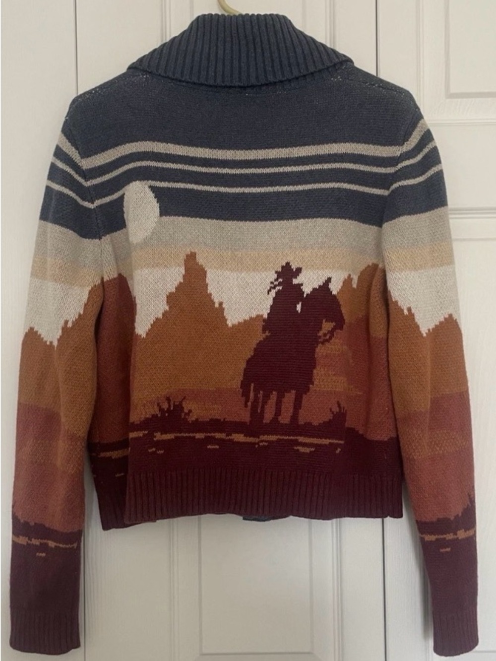 NEW Pendleton WESTERN SCENIC COTTON CARDIGAN Small - Picture 8 of 9